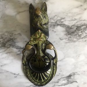 Heavy cast bronze door knocker/ wall decor.